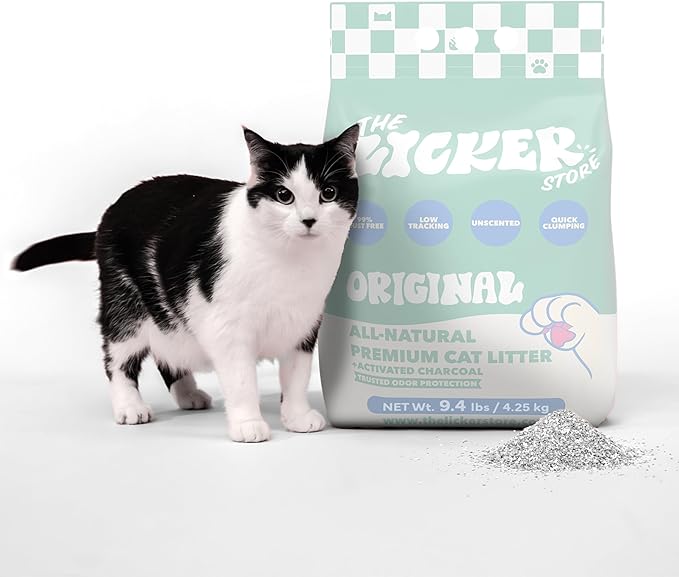CLR2000B-SET3 Unscented Premium Clumping Bentonite Clay Cat Litter w/Activated Charcoal, Natural Odor Control, 99% Dust-Free, 9.37 LBS (Set of 3)