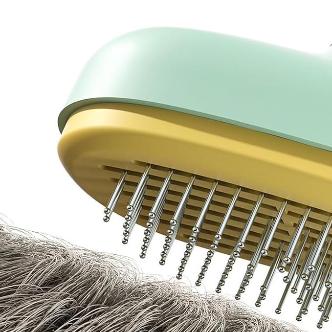 Cat Grooming Brush | Self Cleaning Slicker Tool for Dogs Cats - Comb Removes Loose Undercoat Mats Tangles Hair, Massage Pin Design Improves Circulation | for Home Salon Daily Care