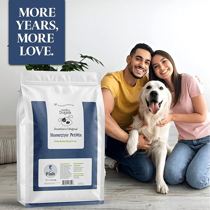 Healthy Dogma - Homestyle PetMix Dehydrated Dog Food with Wild-Caught Alaskan Salmon & Whitefish – Skin & Coat Support, Clean Ingredient Dog Food (Homestyle PetMix with Fish, 10 lbs)