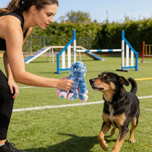 Puppy Toys | Octopus Shape Chew Resistant Plush Squeaker Puppy Chew Toy with Squeaker for Small Breed Indoor Outdoor Park Walking