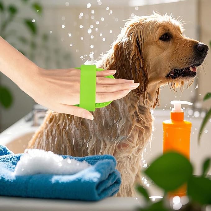 Dog Scrubber for Bath,Soothing Massage Pet Grooming Supplies | Dog Scrubber - for Long Short Haired Puppy Cats Kitten Care