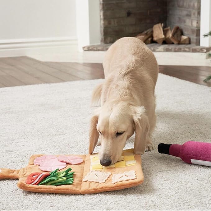 Dog Sniffing Food Puzzle Toy for Pet Plush Book Snuffle Soft Teething Cute Dog Entertainment Supply Accessory