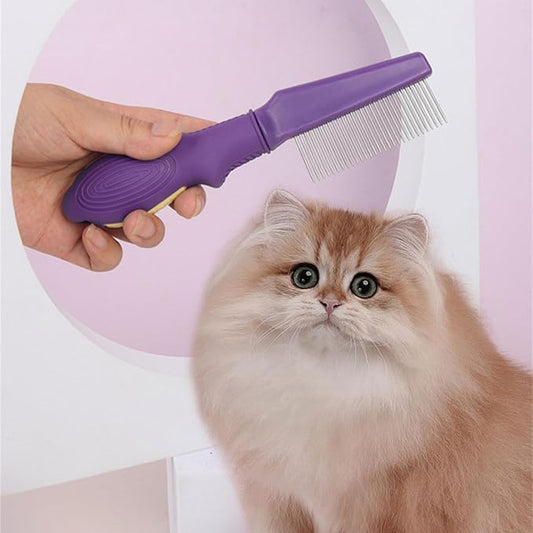 Gentle Massage Cats Grooming Brush ABS Deshedding Comb Reduces Shedding Enhances Maintenance Portable Pet Deshedding Tool