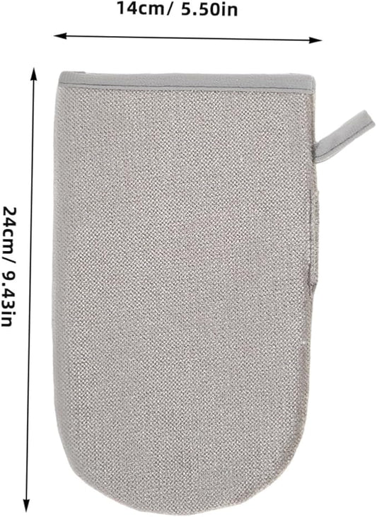 POPETPOP 2pcs Double-Sided Electrostatic Pet Hair Removal Gloves for Cats and Dogs Comfortable Grooming Mitts for Furniture Clothing Carpet Couch Car Interior Hair Remover