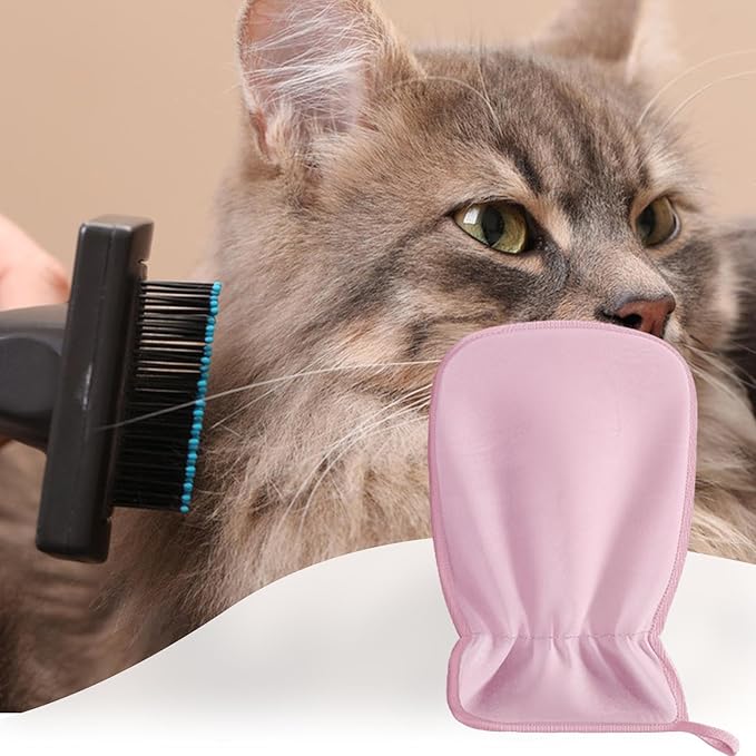 HouseVibe Pet Hair Removal Glove for Cats Dogs Bunny Reusable Grooming Mitt for Furniture Carpet Clothing Sofa Couch 9.45 x 6.30 inch-