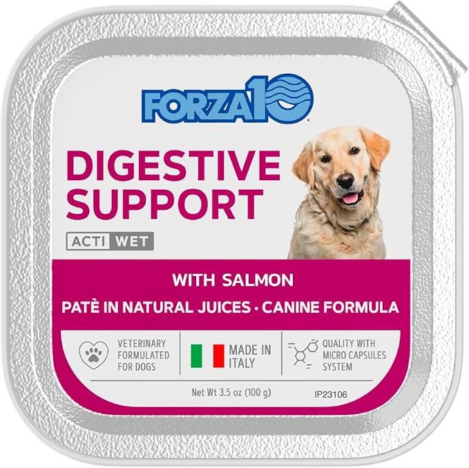 Forza10 - Dog Food, Vet Formulated Wet Dog Food for Sensitive Stomachs and Digestive Support, Non-GMO, Fish Flavor, Made in Italy (3.5 oz, 32 Pack)