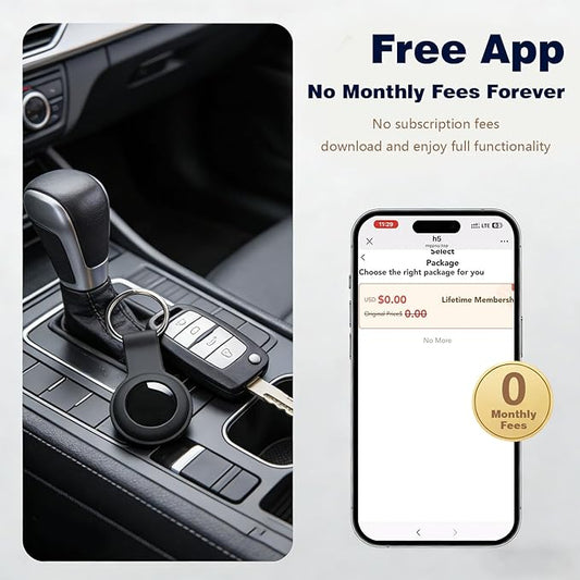 GPS Tracker for Vehicles, No Subscription Location Tracking Device, No SIM Card Required, No Monthly Fee, Magnetic GPS Tracker for Car, Kids’ Belongings, Pets, Elderly Items