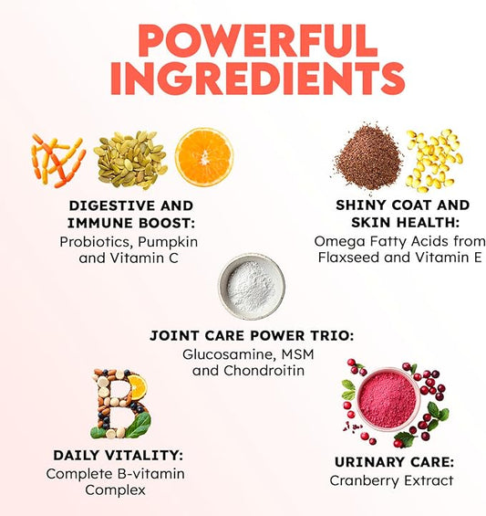 Cat Vitamins for Indoor & Outdoor Pets - 200 Chews - Healthy Cat Treats - Immune, Joint Support, Skin & Digestion - Multivitamin with Omega 3s, Glucosamine & Probiotics