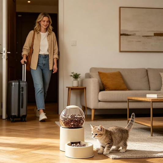 Genérico Automatic for Cats - Automatic Cat Drinker | Indoor Pet Water Supplier,Short Weekend Travel Patio And Garden Indoor Living Room Home And Travel