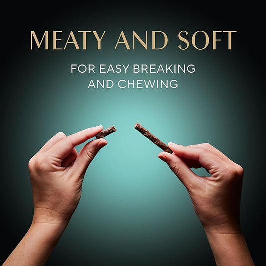Sheba Meaty Tender Sticks Soft Cat Treats Chicken, Tuna, and Salmon Flavor, 0.14 oz., 40 Sticks