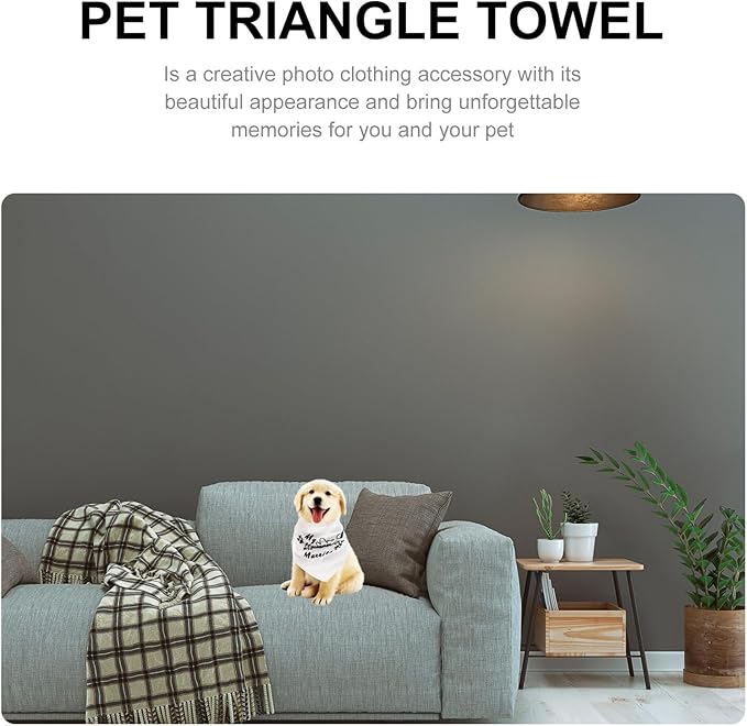 UKCOCO 2pcs Pet Triangle Bandanas Dog Bibs Decorative Polyester Saliva Towels for Puppies and Cats, Cute Pet Supplies for Everyday Wear and Special Occasions