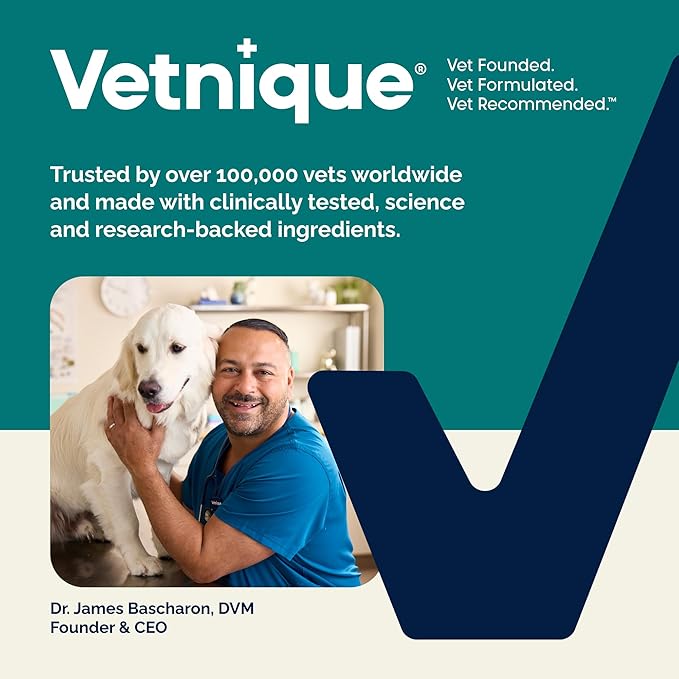 Vetnique Dermabliss 3-in-1 Medicated Dog Wipes - Relief for Itchy Skin, Allergies & Odor Control, Gentle No-Sting Formula, Antihistamine & Hydrocortisone Paw Wipes for Dogs & Cats 50 Count
