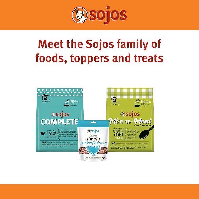 Sojos Natural Pet Food Complete Turkey Recipe Dehydrated Dog Food, 7 lb, Blue
