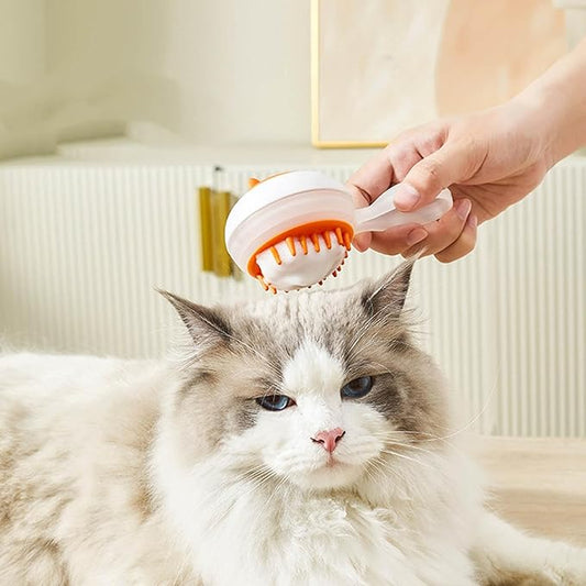 Pet Comb Bath Brush, Ergonomic Pet Bath Massage Brush for Cat Dog, Grooming Shampoo Brush Dual Use Of Dry/Wet Hair Removal Brushes, Shower Wash Brushes for Long & Short Hair Pets (2 pcs)
