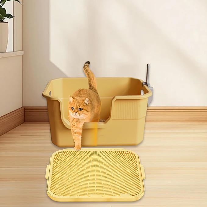 Cat Litter Ramp Trapper Mat Washable Double Layered Non-Slip Step for Indoor Cats Balcony Living Room Foldable- Small