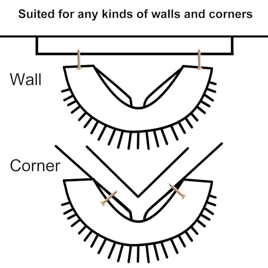 2 PACK Self Groomer, Softer Cat Corner Scratcher For Wall, Pet Grooming Massage Brush, Face Scratcher For Kitten with Long & Short Fur (Black)