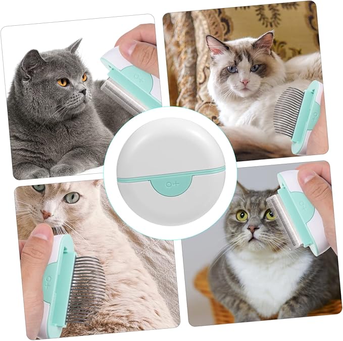 VICASKY Mint Hair Comb Massage Brush for Shedding and Grooming Detangles Tangled Fur and Enhances Skin Circulation Non Slip Handle for Comfortable Pet Grooming and Daily Use