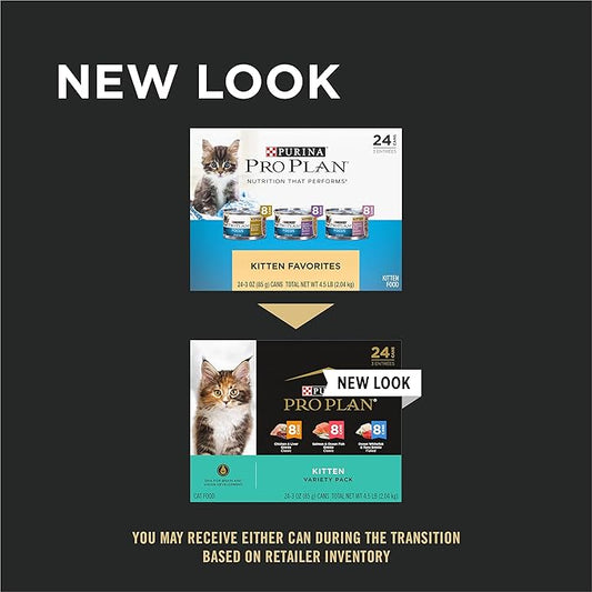 Purina Pro Plan High Protein Wet Kitten Food Variety Pack, DEVELOPMENT Kitten Favorites - (Pack of 24) 3 oz. Cans