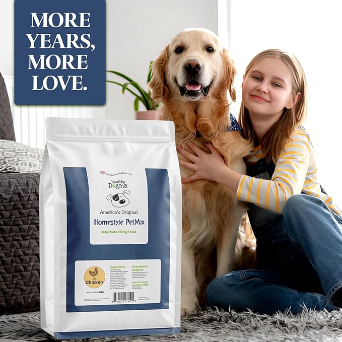 Healthy Dogma - Homestyle PetMix Dehydrated Dog Food - Freeze Dried, Raw, Homemade Dog Food (Homestyle PetMix with Chicken, 10 lbs)