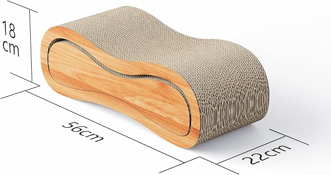 2 in 1 Cat Scratcher Bed, Cat Scratching Board, Cats Scratcher Set, Scratch-Resistant Cat Scratching Post Large (27.5L X 9H in.) Corrugated Cardboard