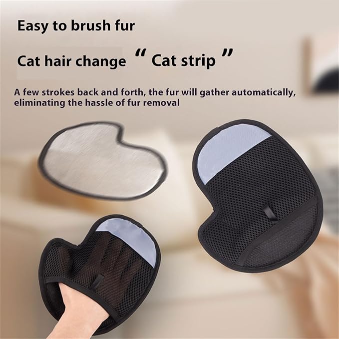 Reusable Pet Grooming Glove Double Side Hair Remover Brush Removes Shedding for Dog Cats Grooming Supply Reusable Pet Brush Glove