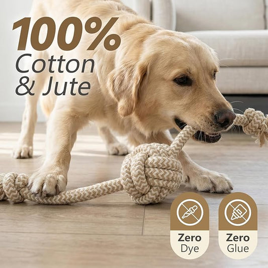 Puppy Chew Toys for Teething, Interactive Rope Toys for Small and Medium Dogs, Fun Chew Rope for Training, M Size