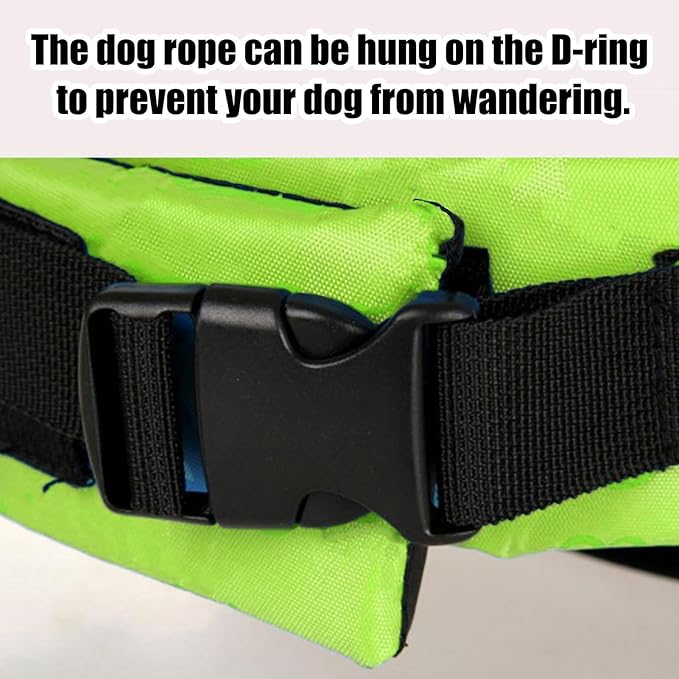 Dog Life Jacket - High Visibility Dog Life Vest, Puppy Rescue Vests, for Swimming & Boating Polyester Pet Supplies for Pool Lake Kayaking Large Small Breeds Puppy Doggy Pool Dock Beach