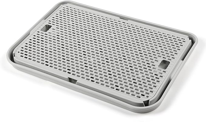 Large Cat Litter Box Step Mat, 16.5"x11.2" Cat Ramp Stairs, Cat Litter Catcher for Self-Cleaning Litter Box, Cats Pedal Step Stool Ideal for Kitten & Older Cats (Light Grey)
