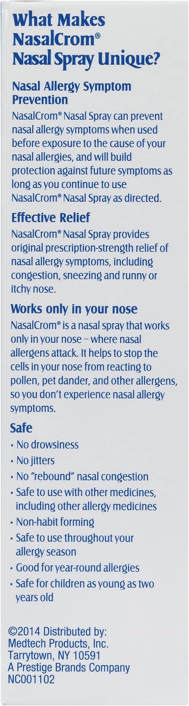 NasalCrom Nasal Spray Allergy Symptom Controller | 200 Sprays | .88 FL OZ,(Pack of 4)