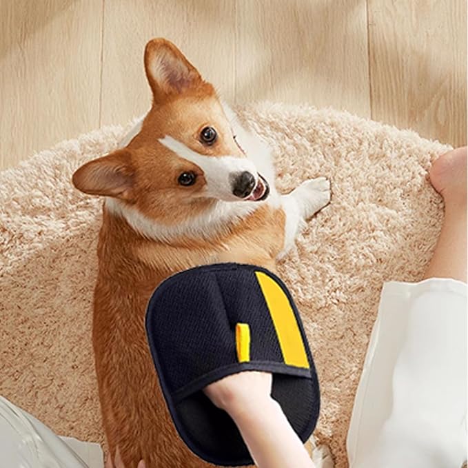 Pet Hair Remover Glove, Reusable Double Sided Electrostatic Pet Hair Remover Glove, Washable Pet Grooming Gloves - Effort-Free Clean, for Clothing/Couch/Furniture/Carpet/Car Seat (3PCS)