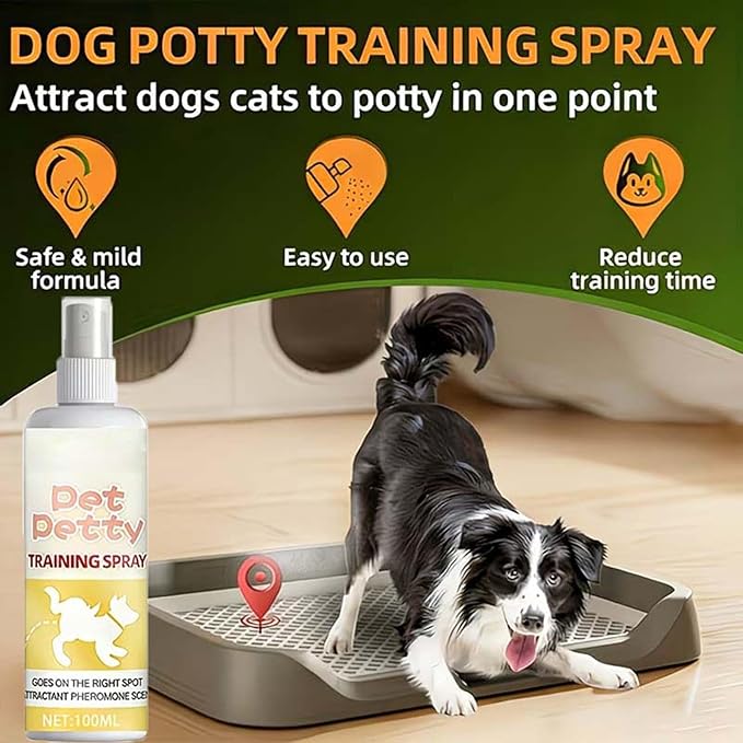 Dog Training Spray – 100ml Fast Action Supplies for Pets, Training Spray for Dogs that Urinate and Defeque | Indoor Home Apartment Patio Garden Lawn Bathroom