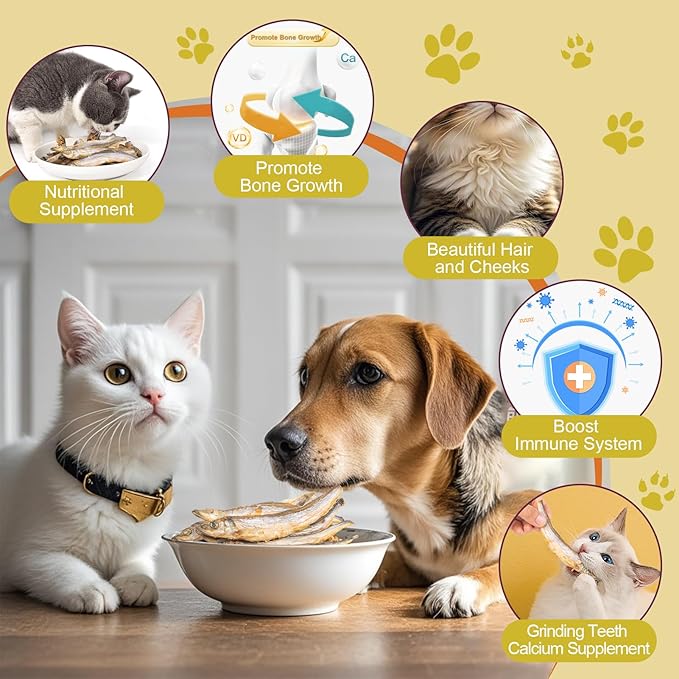 Freeze Dried Capelin Fish - Single Ingredient Cat and Dog Treats Natural Animal Protein Healthy Tasty Snacks for Training (85g)