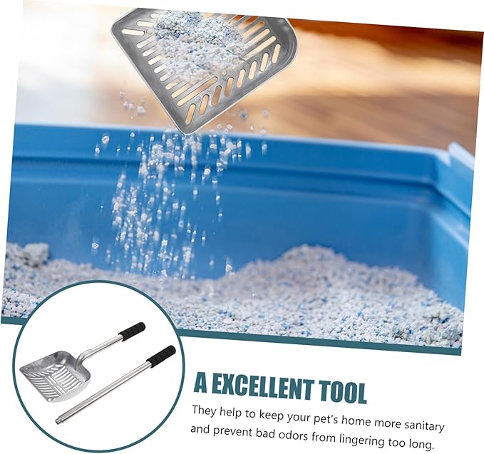 Happyyami Detachable Cat Litter Scoop Handle Cat Poop Scooper for Easy Cleaning Design for Pets Home Supply for Pet Owners