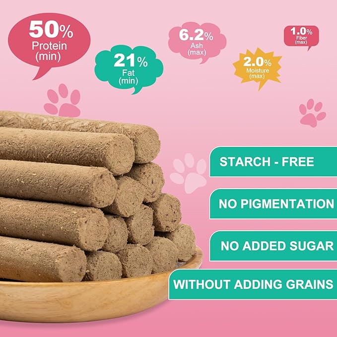 Cat Grass Teething Stick 90g - Freeze Dried Chicken Dental Treats, High Protein for Teeth Cleaning, Hairball Control & Catnip Chews