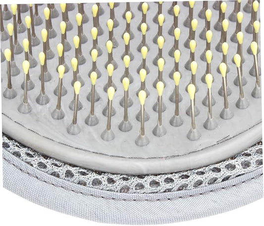 BESTonZON Dog Grooming Glove Dual Sided Rubber Steel Needle Brush for All Types Gentle Deshedding Tool for Cats Rabbits for Daily Grooming Wet Dry Use