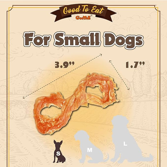 Gootoe Turkey Tendons for Dogs β All-Natural, Hypoallergenic Dog Treats, Rawhide Alternative, Long Lasting Puppy Chews, Healthy Dog Treats for Small Breeds, Rope (S), 6 Count Pack