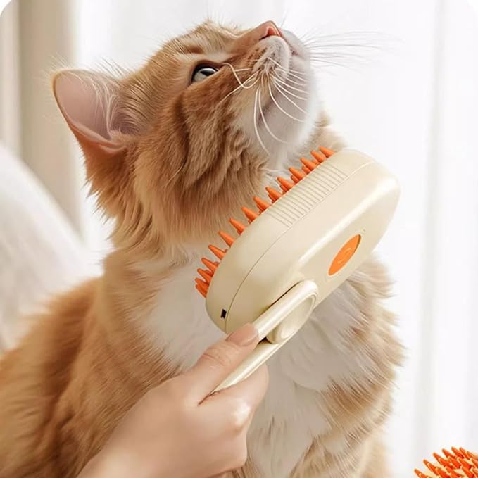 Pet Brush for Cats - Cat Shedding Brush Dog Grooming Supplies - Rechargeable Hair Remover Massage Tools for Cleaning Dematting Undercoat Removal Long Short Small Animals