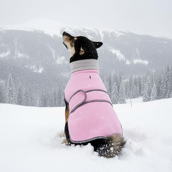 Dog Coat 2 Pack, Turtleneck Fleece Pet Winter Jacket for Cold Weather, Warm Dog Clothes Sweater Outdoor Indoor for Small, Medium, Large & XL Dogs (M-XXL)