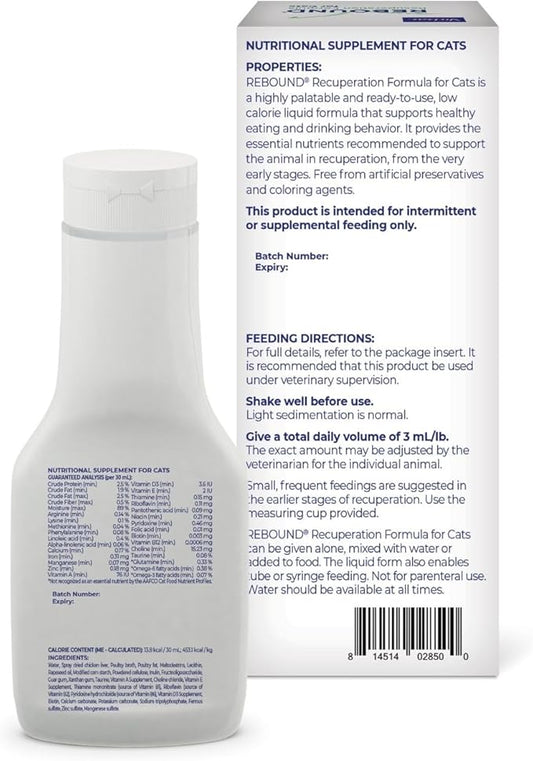Virbac REBOUND® Recuperation Formula for Cats - Promotes the restoration of healthy digestion, hydration, and nutrition