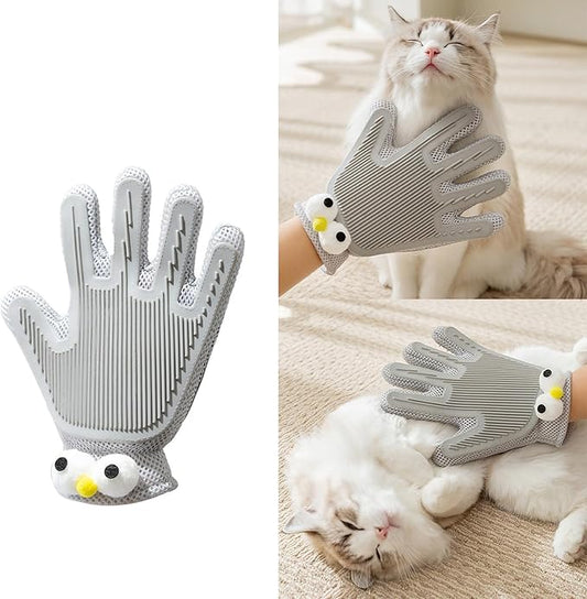 Double Sided Silicone Pet Grooming Glove for Efficient Hair Removal and Relaxing Massage on Cats and Dogs Cats Brush