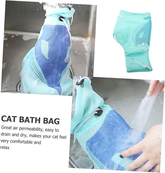 Kisangel Cat Grooming Bag Multi-Function Cat Bathing Bag for Easy Pet Washing and Comfortable Design for Stress Bathing Random Style