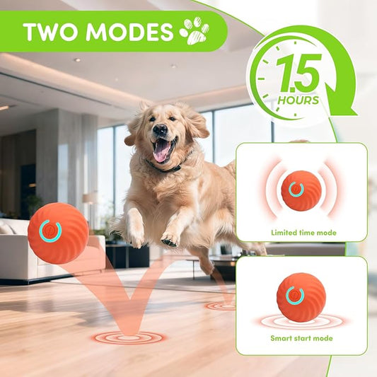Interactive Dog Ball Toys - 2Pcs Small Medium Dog Toys to Keep Them Busy with 3 Cover, Automatic Rolling and Jumping Pet Balls Ball for Dogs,Pet Interactive Toy Balls,Not for Aggressive Chewers.