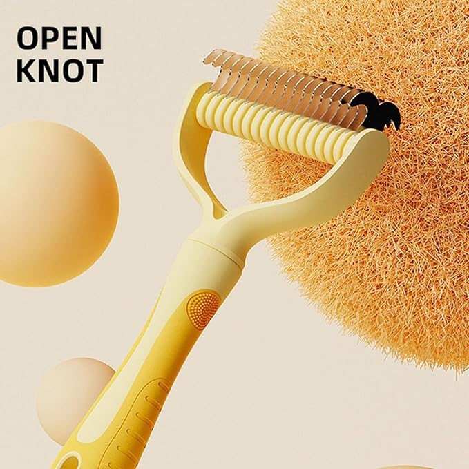 Double Side Pet Comb For Home Salon Use Effective Hair Removal Tool For Loose Hair And Undercoat Cats Grooming Tool Ergonomic Handle Brush