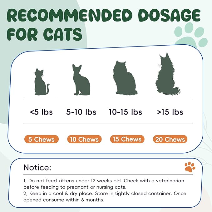 500 Probiotics for Cat - Digestive Enzymes & Prebiotics for Gut Health, Probiotic Tasty Chews Diarrhea Relief & Gas Treatment, Pumpkin Formula for Sensitive Stomachs & Itchy Skin Support, Chicken
