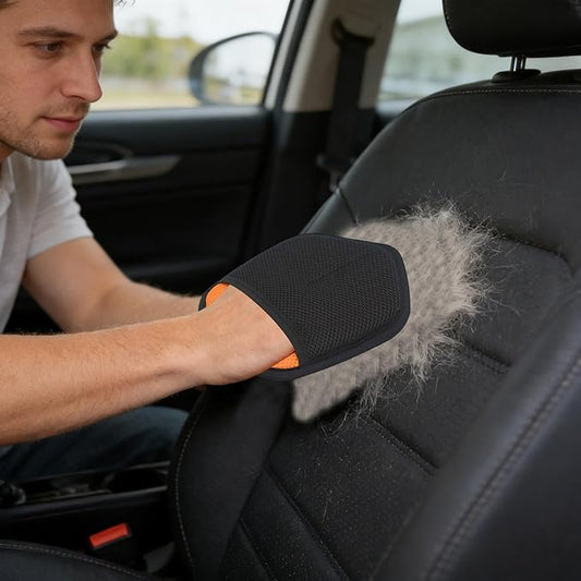 Dog Shedding Gloves - Electrostatic Pet Grooming Mitts,Cat Detangling Gloves | for Sofas Beds Carpets Clothing Couch Bed Sheets Curtains Car Seats