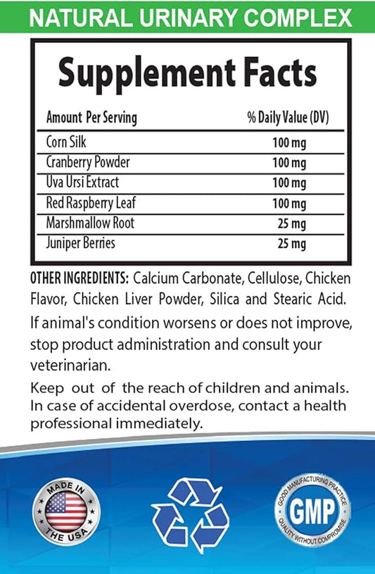 cat Urinary Food Dry - CAT Healthy Urinary Complex - UTI Solution - Natural Formula - cat Cranberry Powder - 1 Bottle (90 Tablets)
