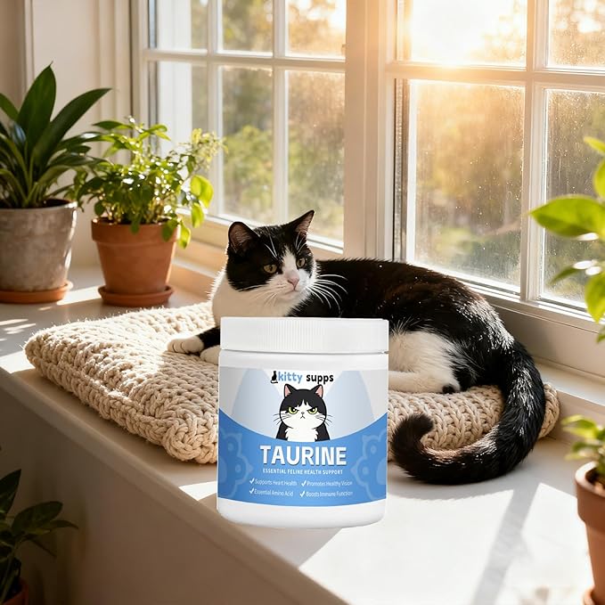 1PCS Kitty Supps Taurine,Taurine Supplement for Cats,Kitty Supps Taurine Powder for Cats,Immune Support, Boost Energy & Vitality & Daily Wellness, 200 Grams/Bottle (1)