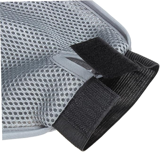 Milisten Dog Grooming Glove Mitt Gentle Massage Tool with Dual Sided Rubber and Steel Needle for Deshedding Long Short Hair of Dogs Cats Horses Rabbits Easy to Clean for Bath