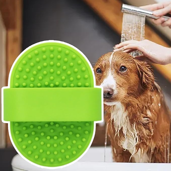 Dog Grooming Brush | Massage Pet Grooming Supplies | Dog Scrubber | for Long Short Haired Puppy Cats Kitten Care