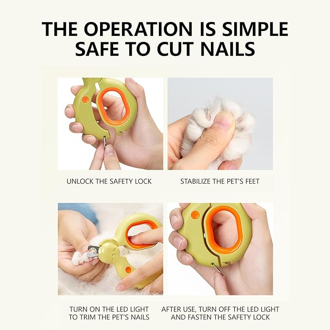 Pet Nail Clippers for Small Animals β Razor Sharp Claw Trimmer with LED Light for Safe Grooming β Professional Nail Trimmer for Cats Kittens Small Dogs Rabbits Birds Guinea Pigs Ferrets Hamsters